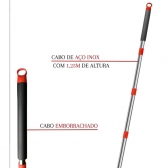 Mop Limpeza Rodo Giratório 360° Esfregão Balde Flat Aço Inox