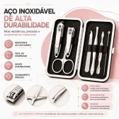 Kit Lixa Elétrica De Unhas 5 Pontas + Manicure Pedicure 7 Em 1 Com Estojo Portátil Completo