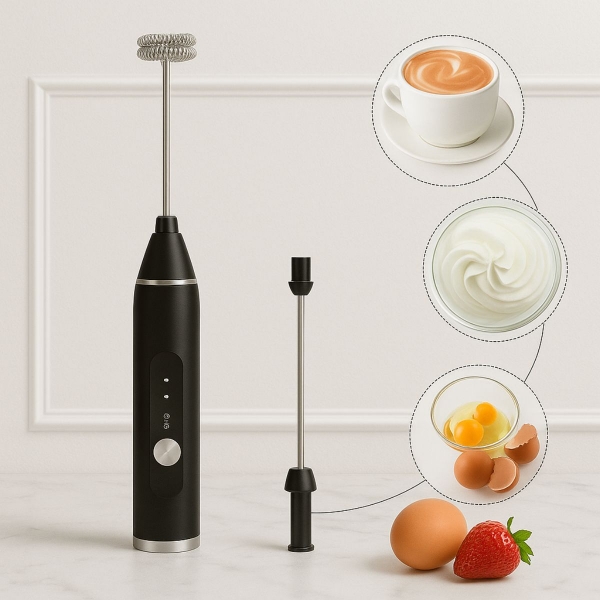 Mixer Elétrico Portátil Com 2 Batedores 3 Velocidades Usb