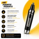 Máquina Aparador Pelos Elétrico Nariz Ouvido Sem Fio Bivolt