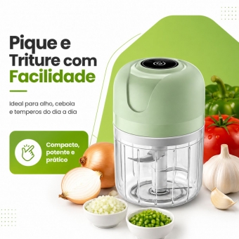 Mini Processador de Alimentos - Triturador Elétrico