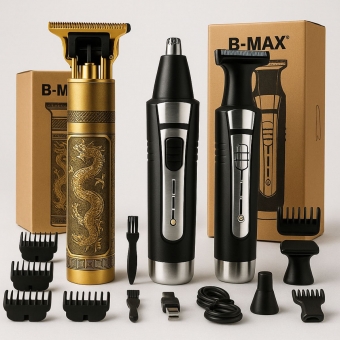 Kit Maquina Dragão Cabelo Barba E Aparador De Pelo De Nariz