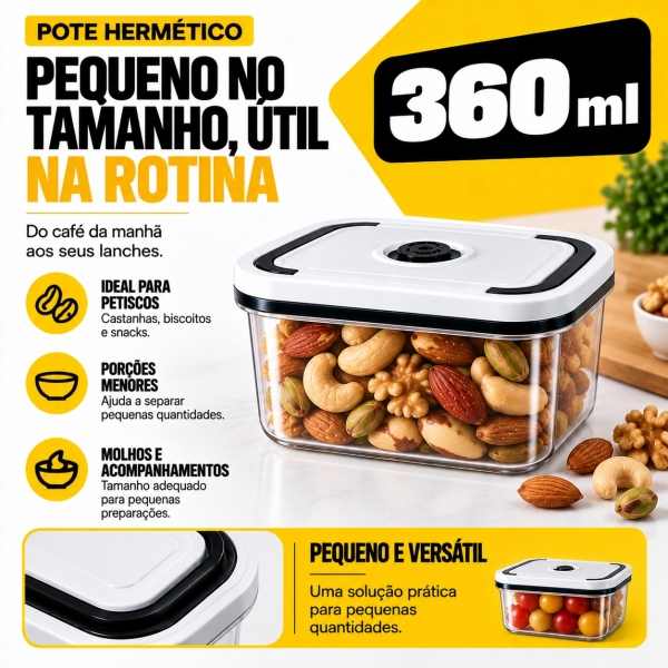Conjuntos de 05 potes Herméticos Alimentos Marmita Fit redondo