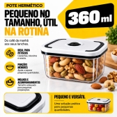 Conjuntos de 05 potes Herméticos Alimentos Marmita Fit redondo
