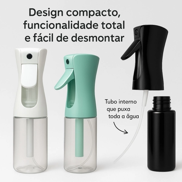 Kit 2 Borrifadores Multifuncionais 200ml - Preto/Rosa