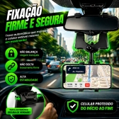 Suporte Para Celular Veicular De Retrovisor 360°
