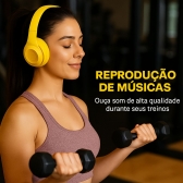 FONE DE OUVIDO BLUETOOTH ESTEREO ALTOMEX B-19 - Amarelo