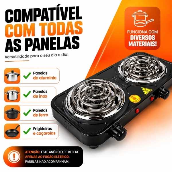 Fogão Eletrico 2 bocas