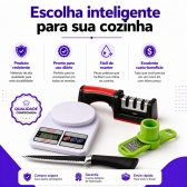 Kit Cozinha 4 Em 1 Balança Digital Faca Afiador Ralador