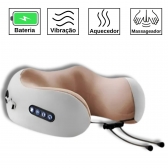 Almofada Massageadora De Pescoço Ajustável Recarregável Usb