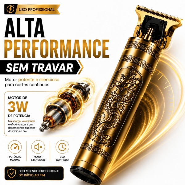Kit Maquina Dragão Cabelo Barba E Aparador De Pelo De Nariz