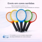 Raquete Elétrica Mata Mosquito Recarregável Bivolt Resistente