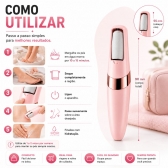 Kit Lixador De Pé Elétrico USB Recarregável Kit Manicure 7 Em 1