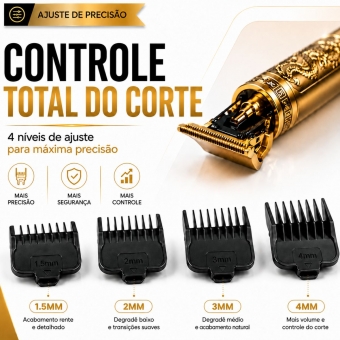 Kit Maquina Dragão Cabelo Barba E Aparador De Pelo De Nariz