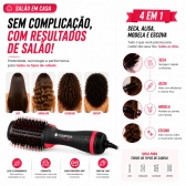 Escova secadora 4 em 1 Cadence Ceramica Ionizada Turmalina