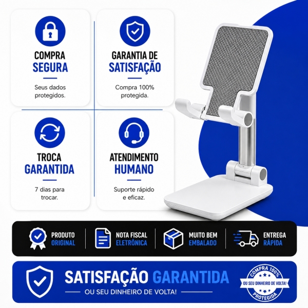 Suporte Mesa Ajustavel Celular Tablet Dobrável Universal