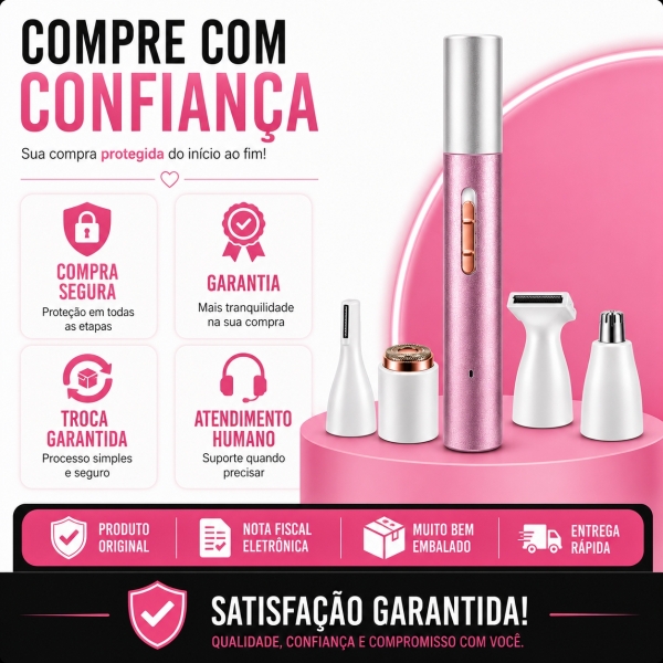 Aparador Pelos Nariz Corpo 4/1 Modelador Sobrancelha Pernas
