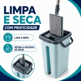 Mop limpeza 6L com balde articulado esfregão multiuso casa
