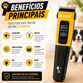 Kit Máquina de Tosa B-MAX + Luva Removedora de Pelos PETS
