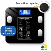 Balança Bioimpedância Imc Digital Aplicativo Bluetooth 180kg