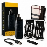 Kit Manicure 7 Em 1 Aparador nariz orelha USB C Portátil